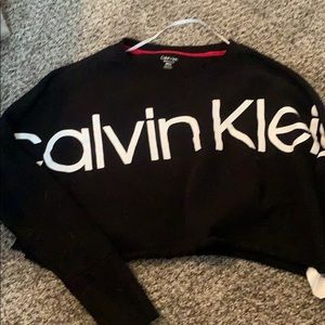 calvin klein cropped sweatshirt